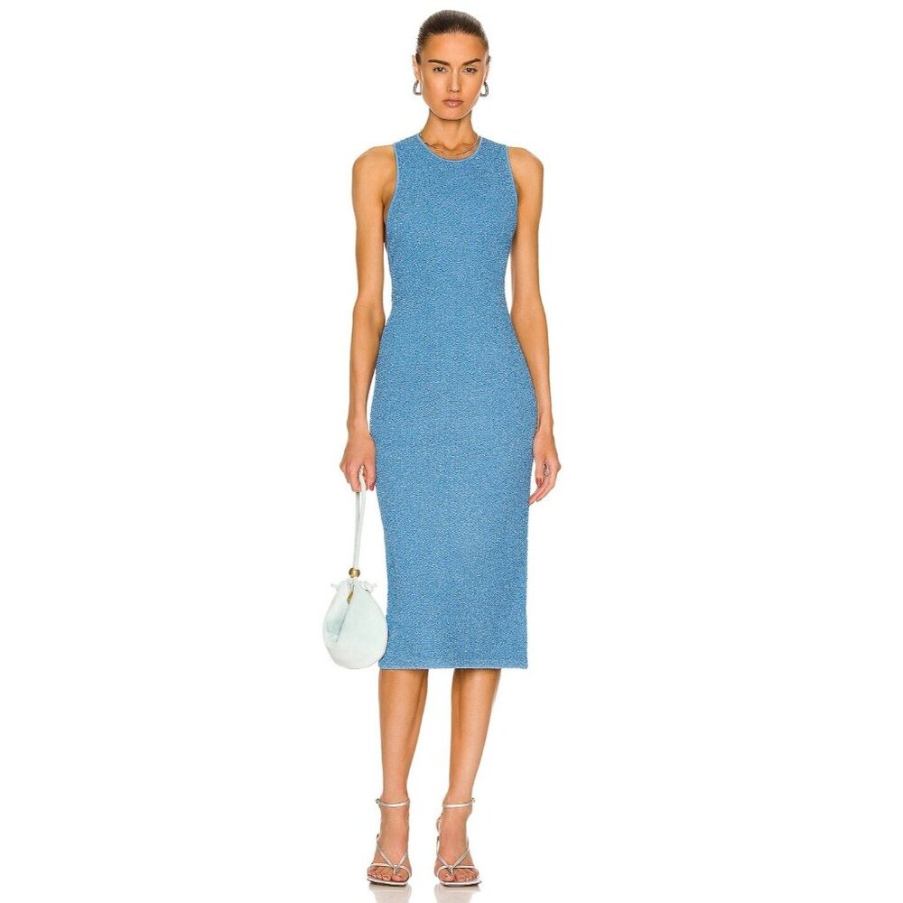 GALVAN Selene Dress in Electric Blue Midi